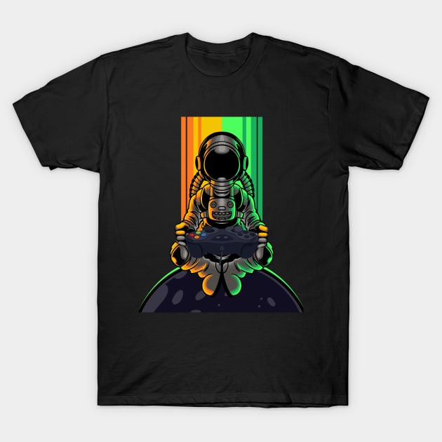Astronaut  Gaming In Space, Gaming and space lovers T-Shirt by AlmaDesigns